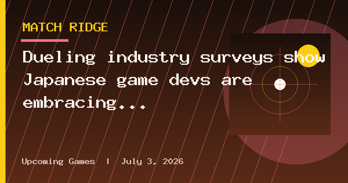 Dueling industry surveys show Japanese game devs are embracing AI