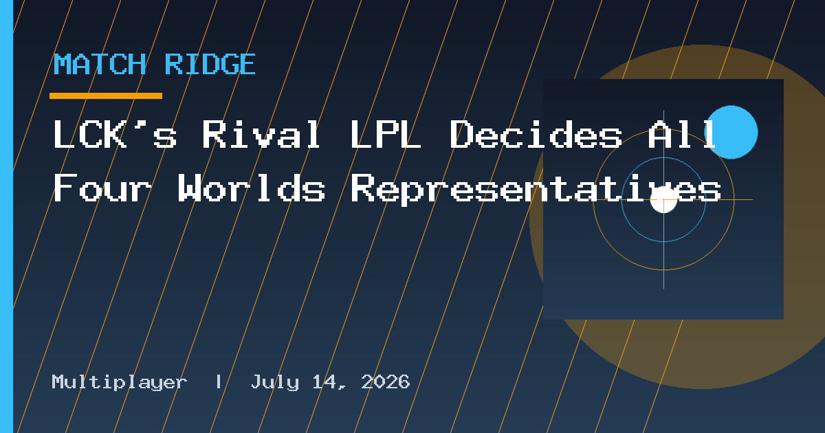 LCK's Rival LPL Decides All Four Worlds Representatives