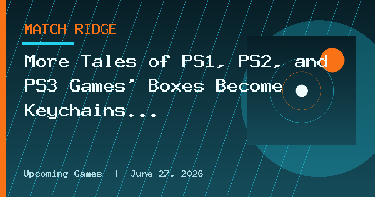 More Tales of PS1, PS2, and PS3 Games’ Boxes Become Keychains