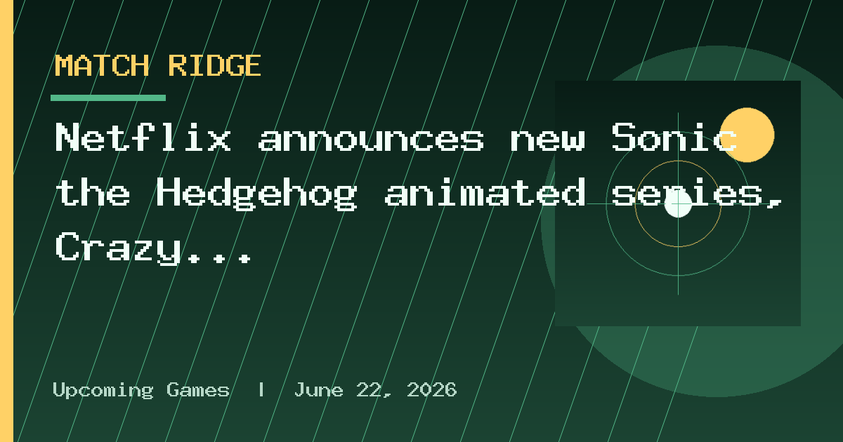 Netflix announces new Sonic the Hedgehog animated series, Crazy Taxi movie