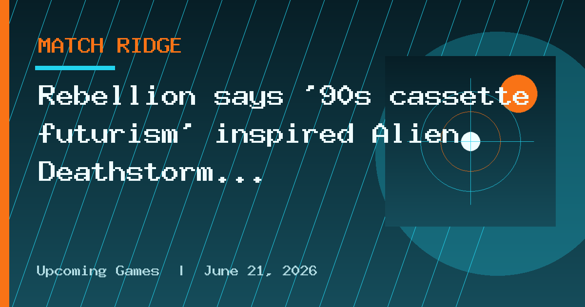 Rebellion says '90s cassette futurism' inspired Alien Deathstorm