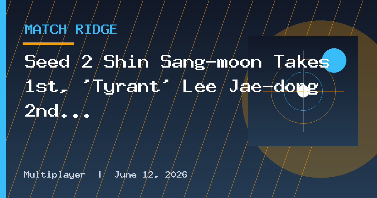 Seed 2 Shin Sang-moon Takes 1st, 'Tyrant' Lee Jae-dong 2nd to Reach