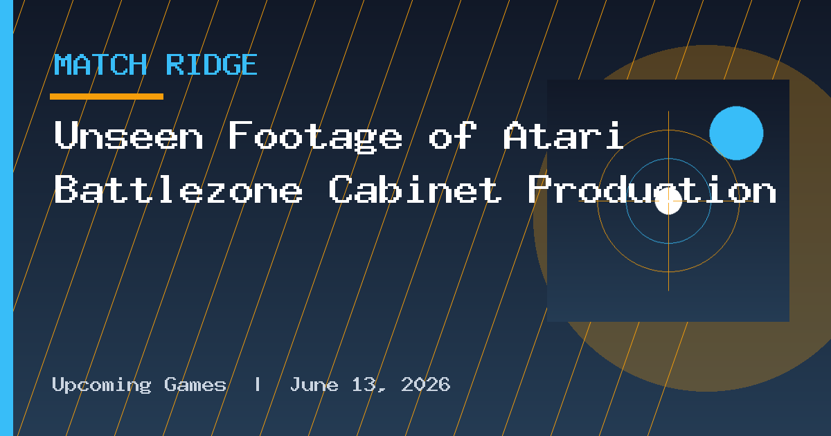 Unseen Footage of Atari Battlezone Cabinet Production